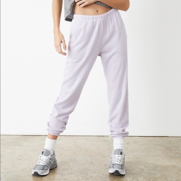 WSLY- Light Grey Distressed Ecosoft Classic Jogger Drawstring Sweat Pant - Picture 1 of 6